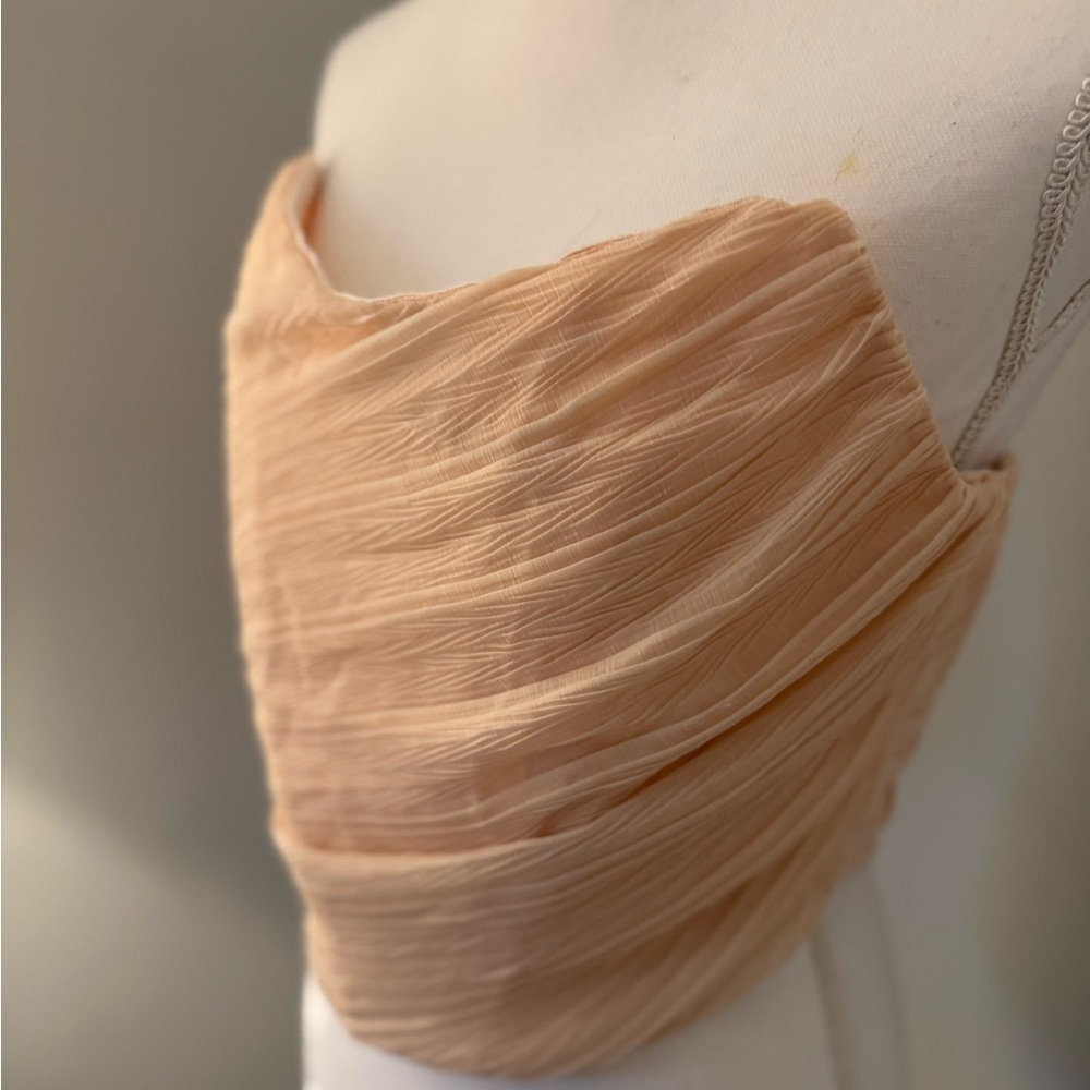 JLUXLABEL Champagne colored Crop Corset. Size large. NWT - Picture 2 of 12